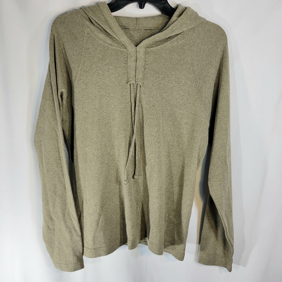 Woolrich Taupe Draw String Hoodie Size Medium - Picture 1 of 6